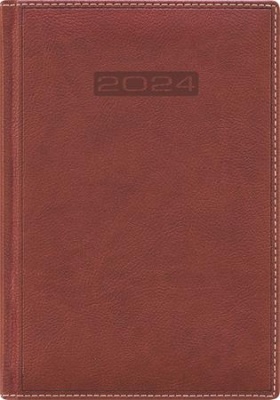 Naptár, tervező, B5, heti, DAYLINER, "Sherwood", barnásvörös
